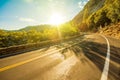 Sunny Yosemite Road Royalty Free Stock Photo