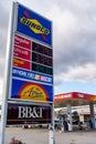 Sunoco Sign with Gas Prices