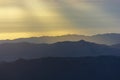 Sunrays hit the hills of Mizoram