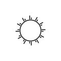 Sunrays simple swirl symbol logo vector