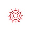 Sunrays simple swirl symbol logo vector Royalty Free Stock Photo