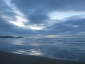 Start of a new day at Wainui beach, New Zealand