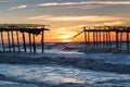 Sunrise Abandoned Fishing Pier North Carolina Royalty Free Stock Photo