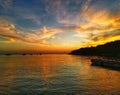 Sunset above the sea in Koh Tao, Thailand