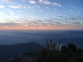 Sunrise above Himalayan Mountains - View from Sarangkot, Nepal. Royalty Free Stock Photo