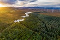 Sunrise above Maas and Lough Namanlagh in County Donegal - Ireland.