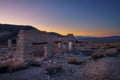 Sunrise above ruined building in Rhyolite, Nevada Royalty Free Stock Photo