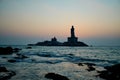 Sunrise above the sea Kanyakumari Comorin cape India Royalty Free Stock Photo