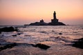 Sunrise above the sea Kanyakumari Comorin cape India Royalty Free Stock Photo