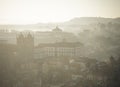 Sunrise aerial view of Porto historical district, Portugal Royalty Free Stock Photo