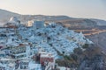 Sunrise aerial view of Thira/Fira, Santorini, Greece Royalty Free Stock Photo