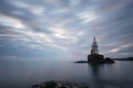 Sunrise at Ahtopol lighthouse Royalty Free Stock Photo