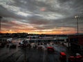 Sunrise at airport