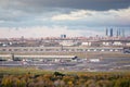 Sunrise at the airport Adolfo Suarez Madrid Barajas