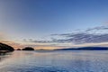 Sunrise along the beautiful shorelines of the Gulf Islands off the shores of Vancouver Island Royalty Free Stock Photo