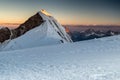 Sunrise at Alps. Lyskamm, Monte rosa Royalty Free Stock Photo