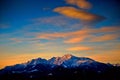 Sunrise in the Alps outside Salzburg