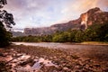 Sunrise at Angel Falls, Canaima National Park, Venezuela Royalty Free Stock Photo