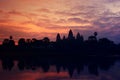 Sunrise at Angkor Wat is a Buddhist temple complex in Siem Reap Royalty Free Stock Photo