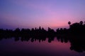 Sunrise at Angkor Wat is a Buddhist temple complex in Siem Reap Royalty Free Stock Photo