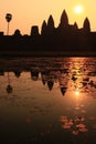 Sunrise at Angkor Wat in Cambodia Royalty Free Stock Photo