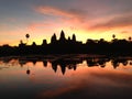 Sunrise Angkor Wat, Cambodia Royalty Free Stock Photo