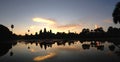 Sunrise Angkor Wat Panorama in Cambodia Royalty Free Stock Photo