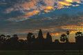 Sunrise at Angkor Wat Temple. Twillings time. Cambodia