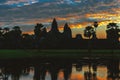 Sunrise at Angkor Wat Temple. Twillings time. Cambodia