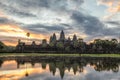 Sunrise at Ankor Wat in Cambodia Royalty Free Stock Photo