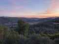 Sunrise in April in Ein Karem in Jerusalem. Royalty Free Stock Photo