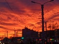 Sunrise in Arad city - Romania