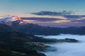 Sunrise in Aramaio valley with Anboto mountain