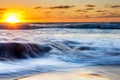 Sunrise from arniston beach in south africa Royalty Free Stock Photo