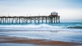 Sunrise at the Atlantic Beach Pier on Emerald Isle Royalty Free Stock Photo