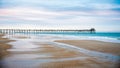 Sunrise at the Atlantic Beach Pier on Emerald Isle Royalty Free Stock Photo