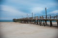 Sunrise at the Atlantic Beach Pier on Emerald Isle Royalty Free Stock Photo