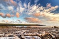 Sunrise at Atlantic ocean in Doolin Royalty Free Stock Photo