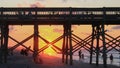 Sunrise on Atlantic Ocean at Folly Beach SC Royalty Free Stock Photo