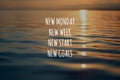 Inspirational text - New Monday, New Week, New Start New Goals. Generative AI Royalty Free Stock Photo