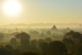 Sunrise in Bagan, at Shwesandaw Pagoda