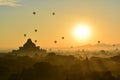 Sunrise in Bagan, at Shwesandaw Pagoda