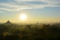 Sunrise in Bagan, at Shwesandaw Pagoda