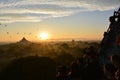 Sunrise in Bagan, at Shwesandaw Pagoda