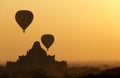 Sunrise balloons over Bagan.