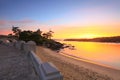 Sunrise Balmoral Beach seaside suburb Sydney Australia Royalty Free Stock Photo