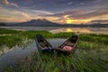 Sunrise at Batur Lake Kintamani Bali Royalty Free Stock Photo