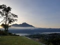 Sunrise at batur lake kintamani Bali Royalty Free Stock Photo