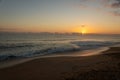 Sunrise on the beach on the East coast of Florida Royalty Free Stock Photo