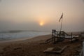 Sunrise on the beach on the East coast of Florida Royalty Free Stock Photo